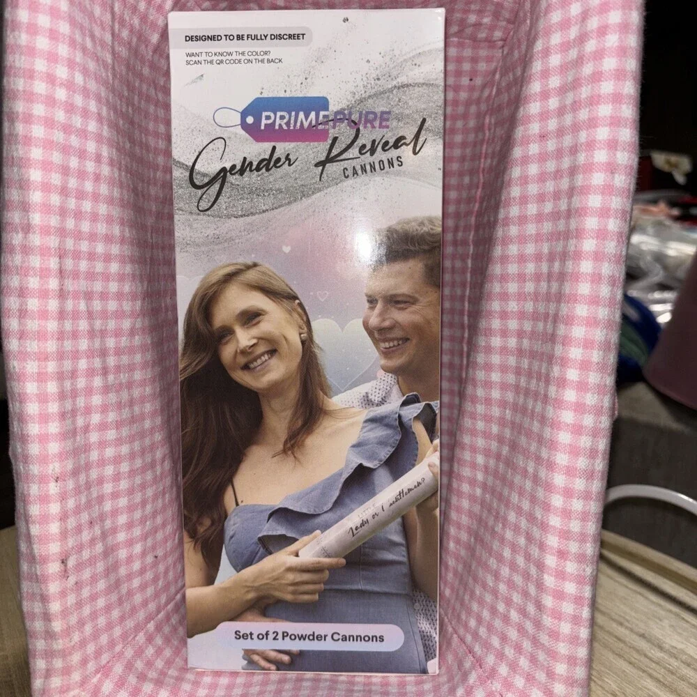 Prime Pure Gender Reveal GIRL Set Of 2 Powder Cannons Pink Surprise NEW